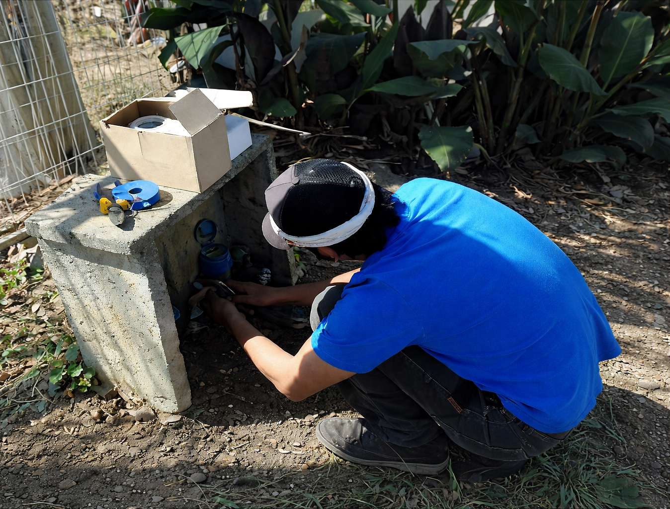 Instalación del primer medidor en APR Los Maquis